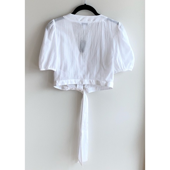 Express Cropped Tie Front Top NWT - Picture 8 of 16